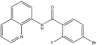 4-bromo-2-fluoro-N-quinolin-8-ylbenzamide Struktur