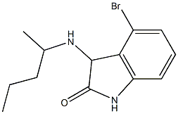 4-bromo-3-(pentan-2-ylamino)-2,3-dihydro-1H-indol-2-one Struktur