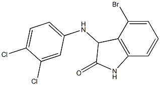 4-bromo-3-[(3,4-dichlorophenyl)amino]-2,3-dihydro-1H-indol-2-one Struktur