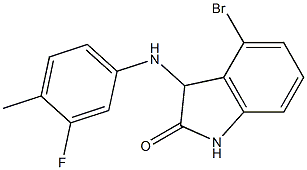 4-bromo-3-[(3-fluoro-4-methylphenyl)amino]-2,3-dihydro-1H-indol-2-one Struktur