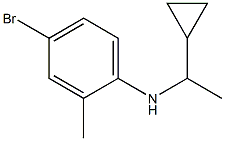 4-bromo-N-(1-cyclopropylethyl)-2-methylaniline Struktur