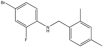 4-bromo-N-[(2,4-dimethylphenyl)methyl]-2-fluoroaniline Struktur