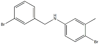 4-bromo-N-[(3-bromophenyl)methyl]-3-methylaniline Struktur