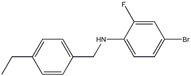 4-bromo-N-[(4-ethylphenyl)methyl]-2-fluoroaniline Struktur