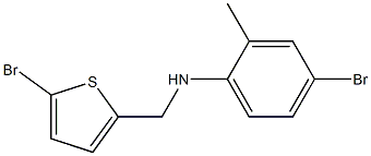 4-bromo-N-[(5-bromothiophen-2-yl)methyl]-2-methylaniline Struktur