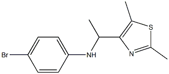 4-bromo-N-[1-(2,5-dimethyl-1,3-thiazol-4-yl)ethyl]aniline Struktur