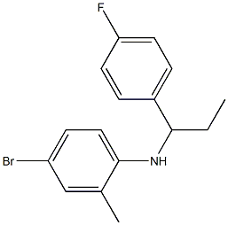 4-bromo-N-[1-(4-fluorophenyl)propyl]-2-methylaniline Struktur