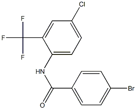 4-bromo-N-[4-chloro-2-(trifluoromethyl)phenyl]benzamide Struktur