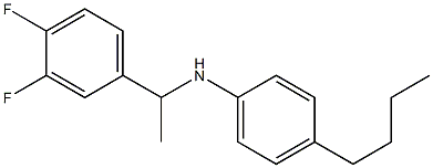 4-butyl-N-[1-(3,4-difluorophenyl)ethyl]aniline Struktur