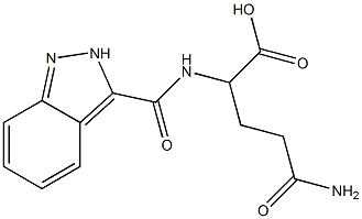 4-carbamoyl-2-(2H-indazol-3-ylformamido)butanoic acid Struktur