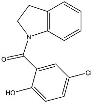 4-chloro-2-(2,3-dihydro-1H-indol-1-ylcarbonyl)phenol Struktur