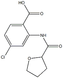 4-chloro-2-[(tetrahydrofuran-2-ylcarbonyl)amino]benzoic acid Struktur