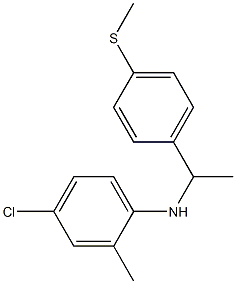 4-chloro-2-methyl-N-{1-[4-(methylsulfanyl)phenyl]ethyl}aniline Struktur