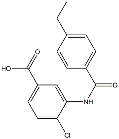 4-chloro-3-[(4-ethylbenzene)amido]benzoic acid Struktur