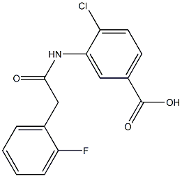 4-chloro-3-[2-(2-fluorophenyl)acetamido]benzoic acid Struktur