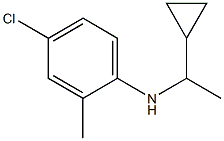 4-chloro-N-(1-cyclopropylethyl)-2-methylaniline Struktur