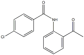 4-chloro-N-(2-acetylphenyl)benzamide Struktur