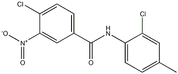 4-chloro-N-(2-chloro-4-methylphenyl)-3-nitrobenzamide Struktur