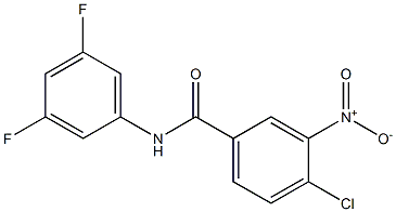 4-chloro-N-(3,5-difluorophenyl)-3-nitrobenzamide Struktur