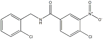 4-chloro-N-[(2-chlorophenyl)methyl]-3-nitrobenzamide Struktur