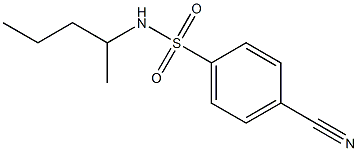 4-cyano-N-(1-methylbutyl)benzenesulfonamide Struktur