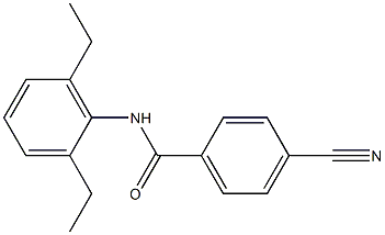 4-cyano-N-(2,6-diethylphenyl)benzamide Struktur