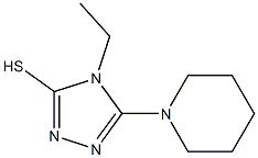 4-ethyl-5-piperidin-1-yl-4H-1,2,4-triazole-3-thiol Struktur