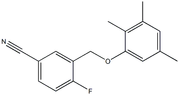 4-fluoro-3-(2,3,5-trimethylphenoxymethyl)benzonitrile Struktur