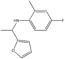 4-fluoro-N-[1-(furan-2-yl)ethyl]-2-methylaniline Struktur