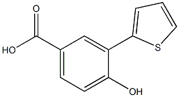 4-hydroxy-3-thien-2-ylbenzoic acid Struktur