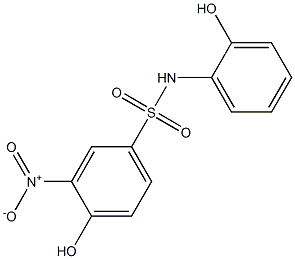 4-hydroxy-N-(2-hydroxyphenyl)-3-nitrobenzene-1-sulfonamide Struktur