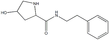 4-hydroxy-N-(2-phenylethyl)pyrrolidine-2-carboxamide Struktur