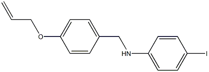 4-iodo-N-{[4-(prop-2-en-1-yloxy)phenyl]methyl}aniline Struktur