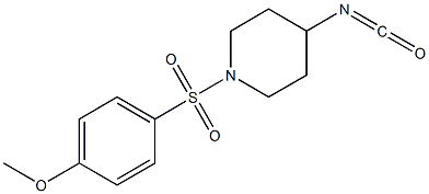 4-isocyanato-1-[(4-methoxybenzene)sulfonyl]piperidine Struktur