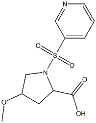 4-methoxy-1-(pyridin-3-ylsulfonyl)pyrrolidine-2-carboxylic acid Struktur