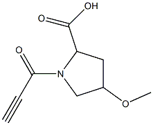 4-methoxy-1-propioloylpyrrolidine-2-carboxylic acid Struktur