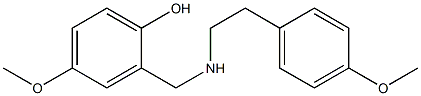 4-methoxy-2-({[2-(4-methoxyphenyl)ethyl]amino}methyl)phenol Struktur