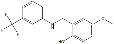 4-methoxy-2-({[3-(trifluoromethyl)phenyl]amino}methyl)phenol Struktur