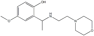 4-methoxy-2-(1-{[2-(morpholin-4-yl)ethyl]amino}ethyl)phenol Struktur