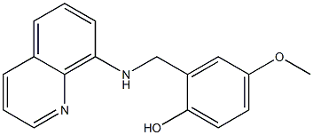 4-methoxy-2-[(quinolin-8-ylamino)methyl]phenol Struktur