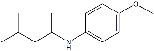 4-methoxy-N-(4-methylpentan-2-yl)aniline Struktur