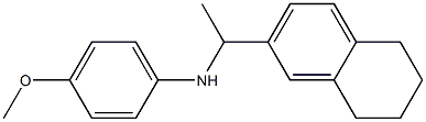 4-methoxy-N-[1-(5,6,7,8-tetrahydronaphthalen-2-yl)ethyl]aniline Struktur