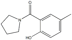 4-methyl-2-(pyrrolidin-1-ylcarbonyl)phenol Struktur