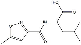 4-methyl-2-[(5-methyl-1,2-oxazol-3-yl)formamido]pentanoic acid Struktur