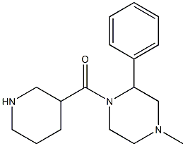 4-methyl-2-phenyl-1-(piperidin-3-ylcarbonyl)piperazine Struktur