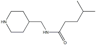 4-methyl-N-(piperidin-4-ylmethyl)pentanamide Struktur