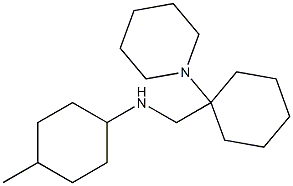 4-methyl-N-{[1-(piperidin-1-yl)cyclohexyl]methyl}cyclohexan-1-amine Struktur