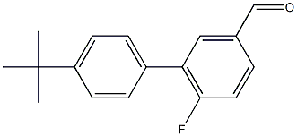 4'-tert-butyl-6-fluoro-1,1'-biphenyl-3-carbaldehyde Struktur