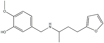 5-({[4-(furan-2-yl)butan-2-yl]amino}methyl)-2-methoxyphenol Struktur