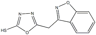 5-(1,2-benzoxazol-3-ylmethyl)-1,3,4-oxadiazole-2-thiol Struktur